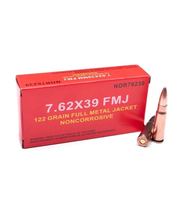 NORINCO 7.62X39MM 122GR FMC 100 ROUND BATTLE PACK NON CORROSIVE